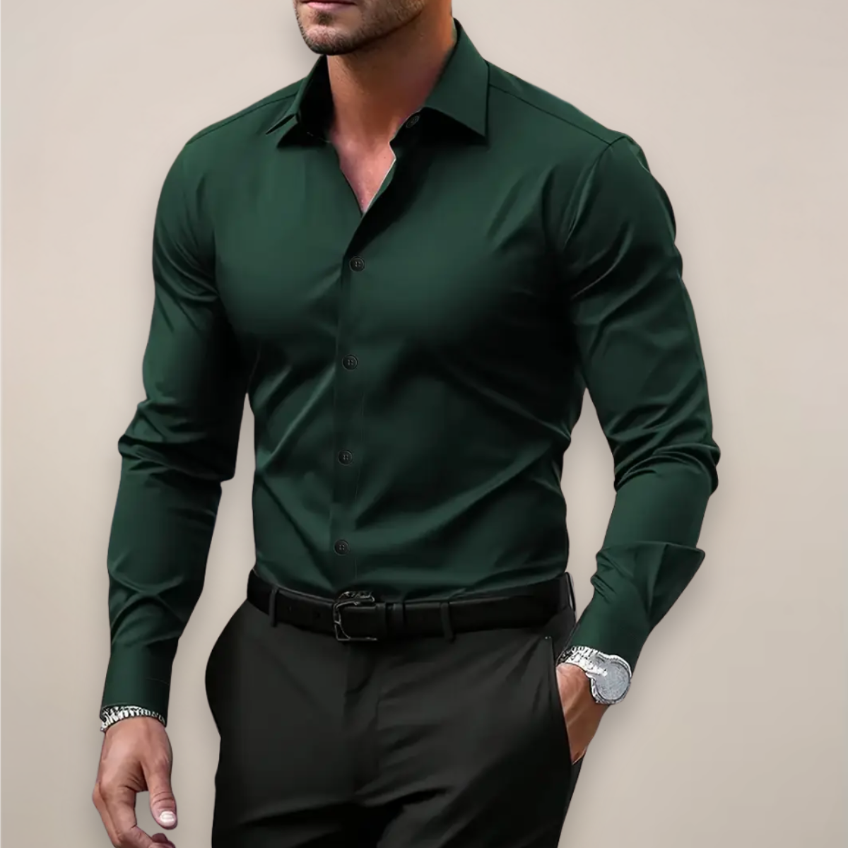 Tobias | Herren Langarmhemd im Smart-Style