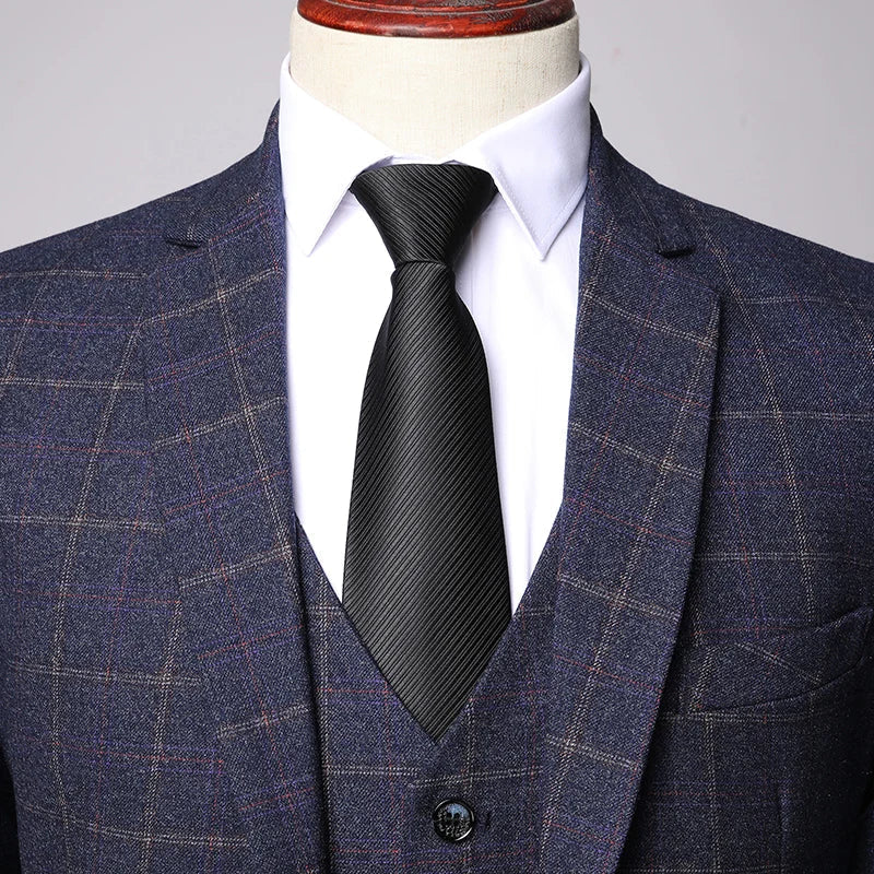 Simon | Herren Frühlingsanzug mit Windowpane-Karo