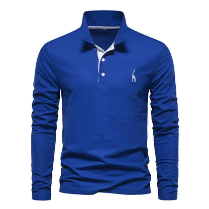 Yannick | Herren Langarm-Polo mit Knopfleiste