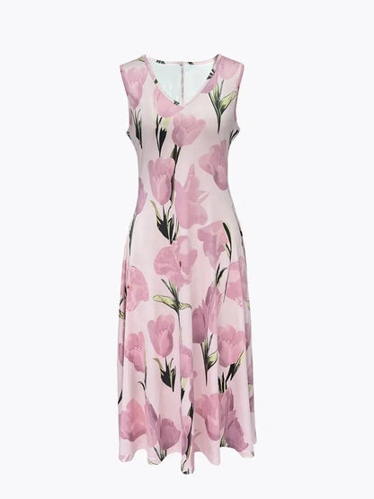 Bettina | Damen Zweiteiliges Midikleid mit Blumenmuster