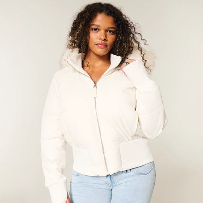 Jana | Warme Stilvolle Herbst Kapuzenjacke für Damen