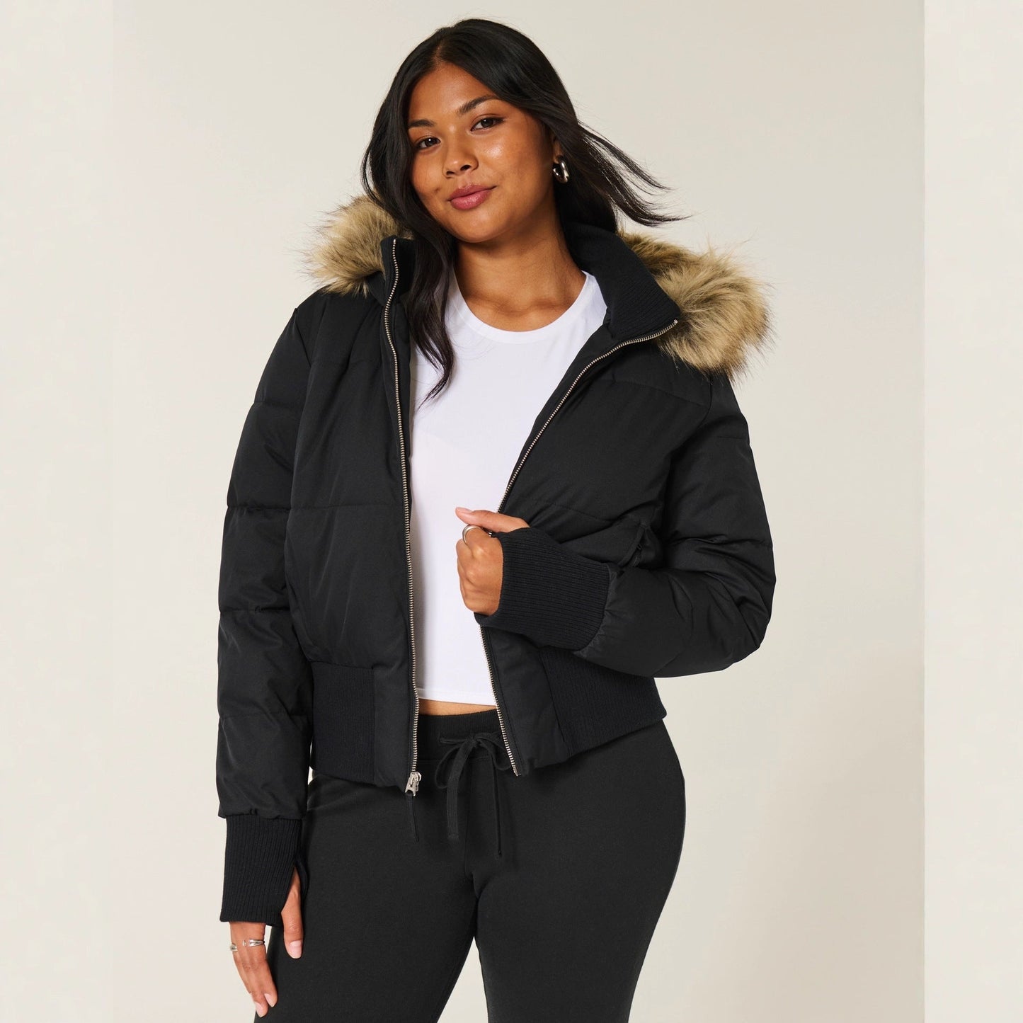 Jana | Warme Stilvolle Herbst Kapuzenjacke für Damen