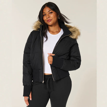 Jana | Warme Stilvolle Herbst Kapuzenjacke für Damen