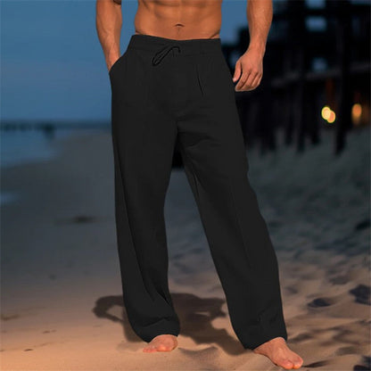 Josef | Herren Frühlingslockere Hose mit Kordelzug