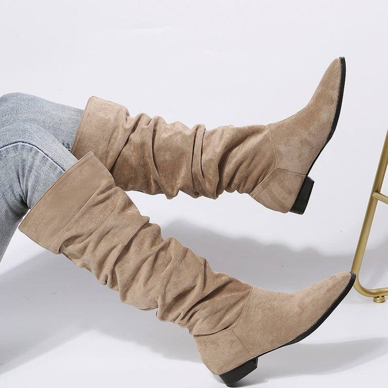 Hanna | Damen Kniestiefel mit lockerer Passform