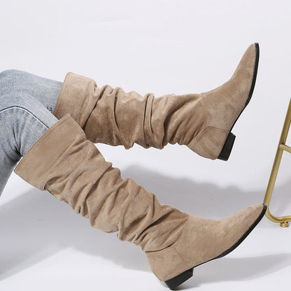 Hanna | Damen Kniestiefel mit lockerer Passform