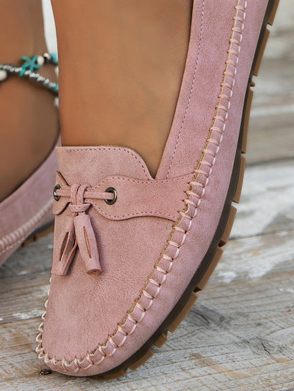 Daniela | Damen Weiche Loafer zum Gehen mit Schleifendetail