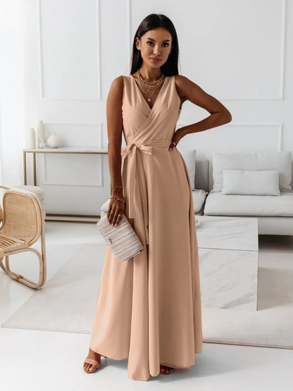 Elfriede | Damen Wickel Maxi Kleid für Hochzeitsgäste