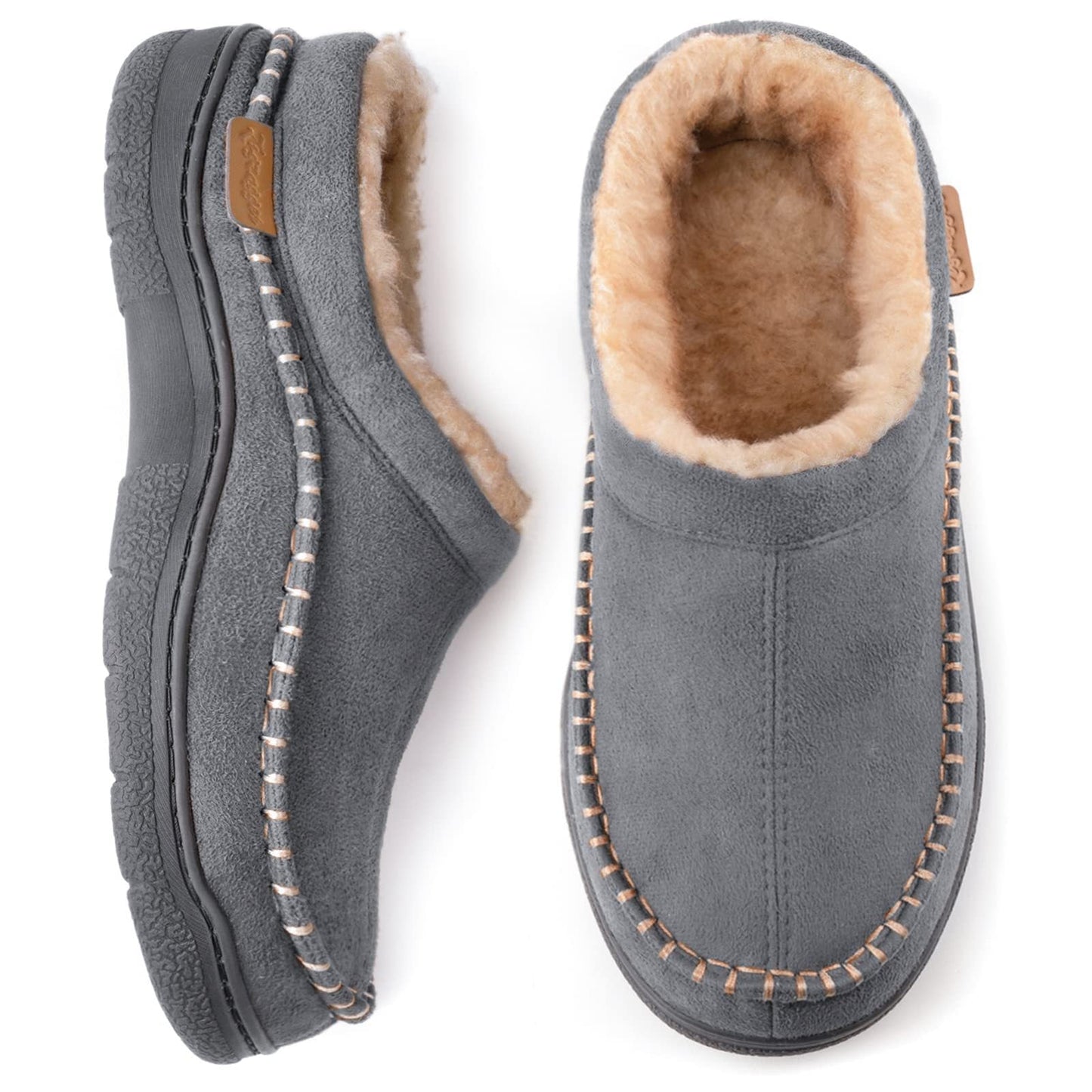 Markus | Damen Fleecegefütterte Slipper zum Hineinschlüpfen