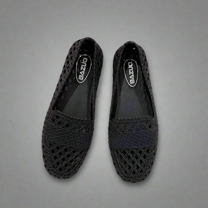 Kirsten | Damen Sommer Strukturierte Slip-On Flache Schuhe