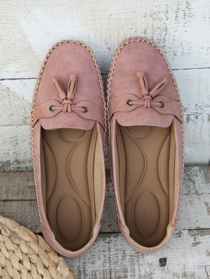 Daniela | Damen Weiche Loafer zum Gehen mit Schleifendetail