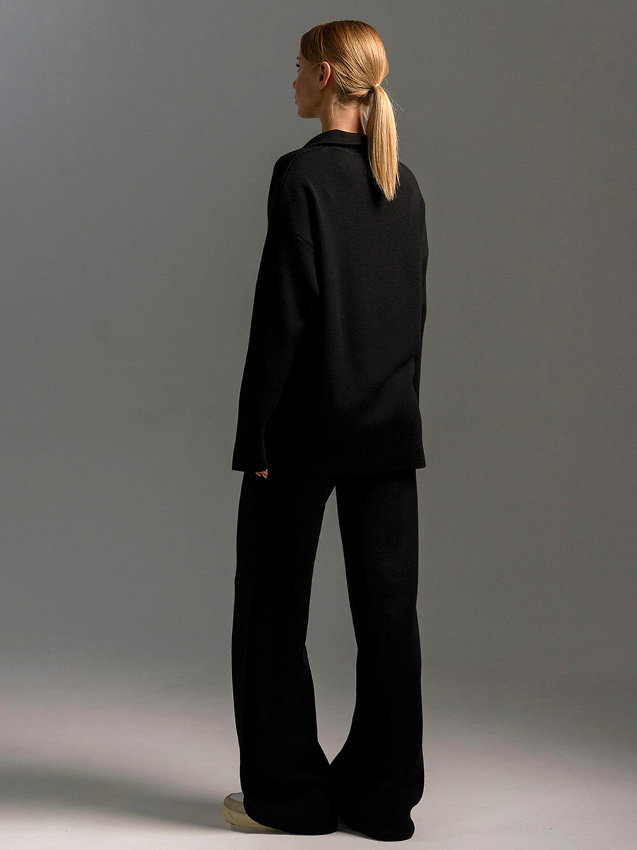 Susanne | Damen Herbst Lounge-Set mit Kragen und Lockerer Passform