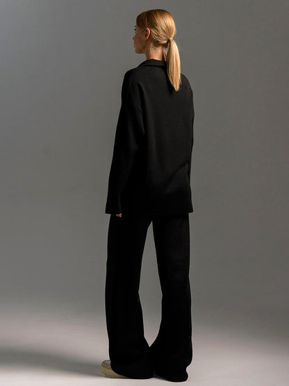 Susanne | Damen Herbst Lounge-Set mit Kragen und Lockerer Passform