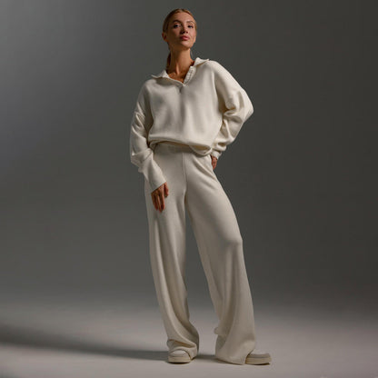 Susanne | Damen Herbst Lounge-Set mit Kragen und Lockerer Passform