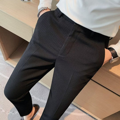 Benjamin | Herren Frühling Strukturierte Slim-Fit Hose