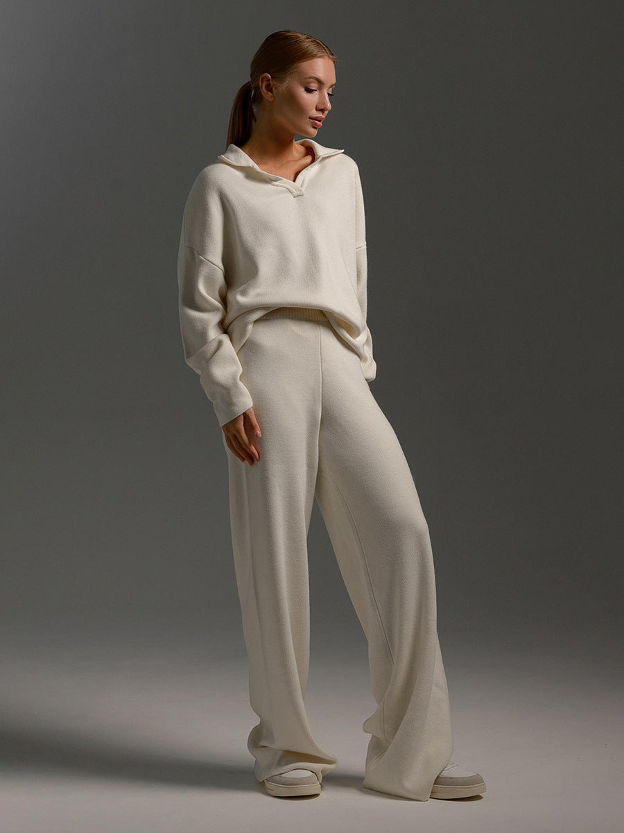 Susanne | Damen Herbst Lounge-Set mit Kragen und Lockerer Passform
