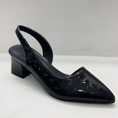 Johanna | Damen Spitz zulaufende Schuhe mit Blockabsatz