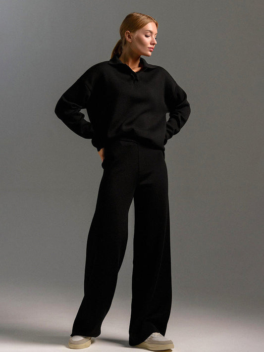 Susanne | Damen Herbst Lounge-Set mit Kragen und Lockerer Passform