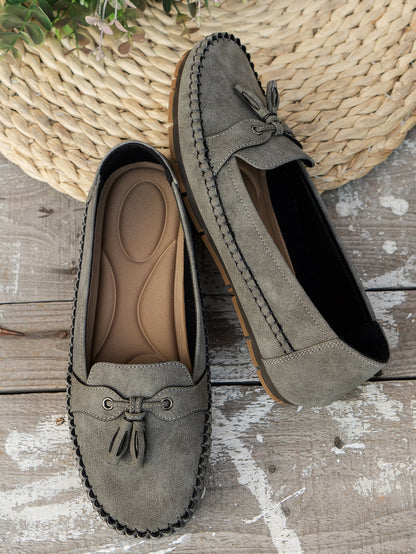 Daniela | Damen Weiche Loafer zum Gehen mit Schleifendetail