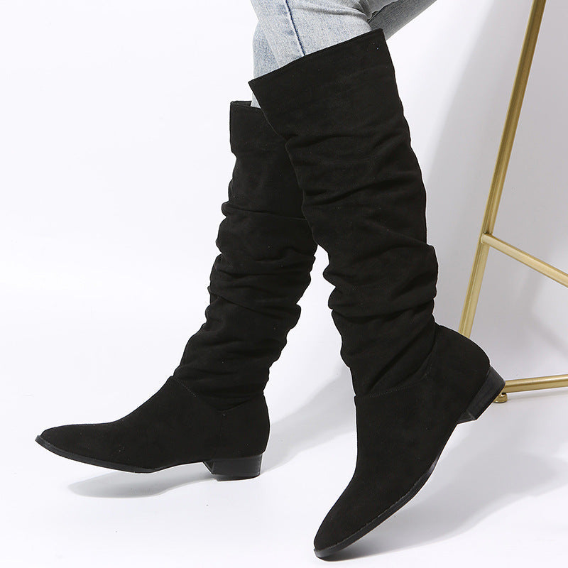 Hanna | Damen Kniestiefel mit lockerer Passform