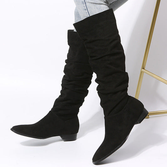 Hanna | Damen Kniestiefel mit lockerer Passform