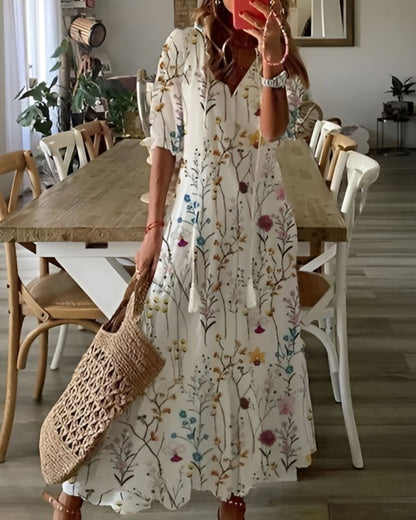 Marion | Damen Boho Magisches Wickelkleid