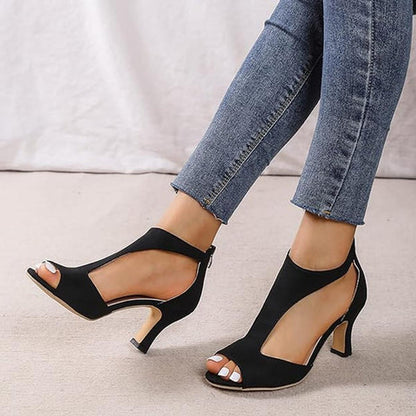 Beatrice | Damen High Heels mit offenem Zehenbereich und Cut-Out Design