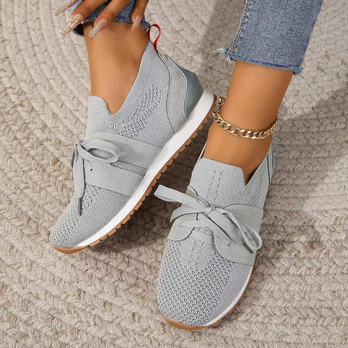 Jana | Damen Atmungsaktive Slip-On Schnürsneaker