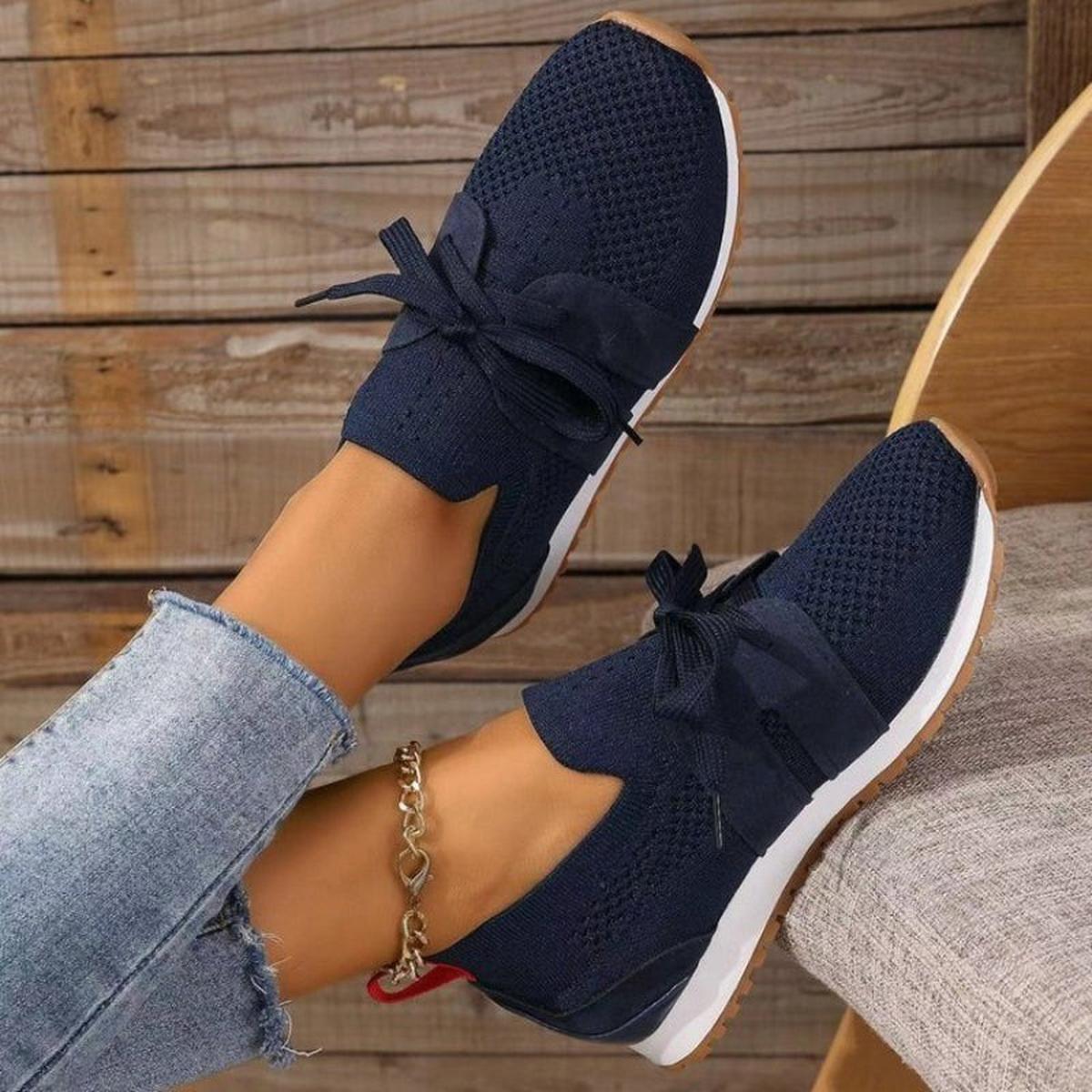 Jana | Damen Atmungsaktive Slip-On Schnürsneaker