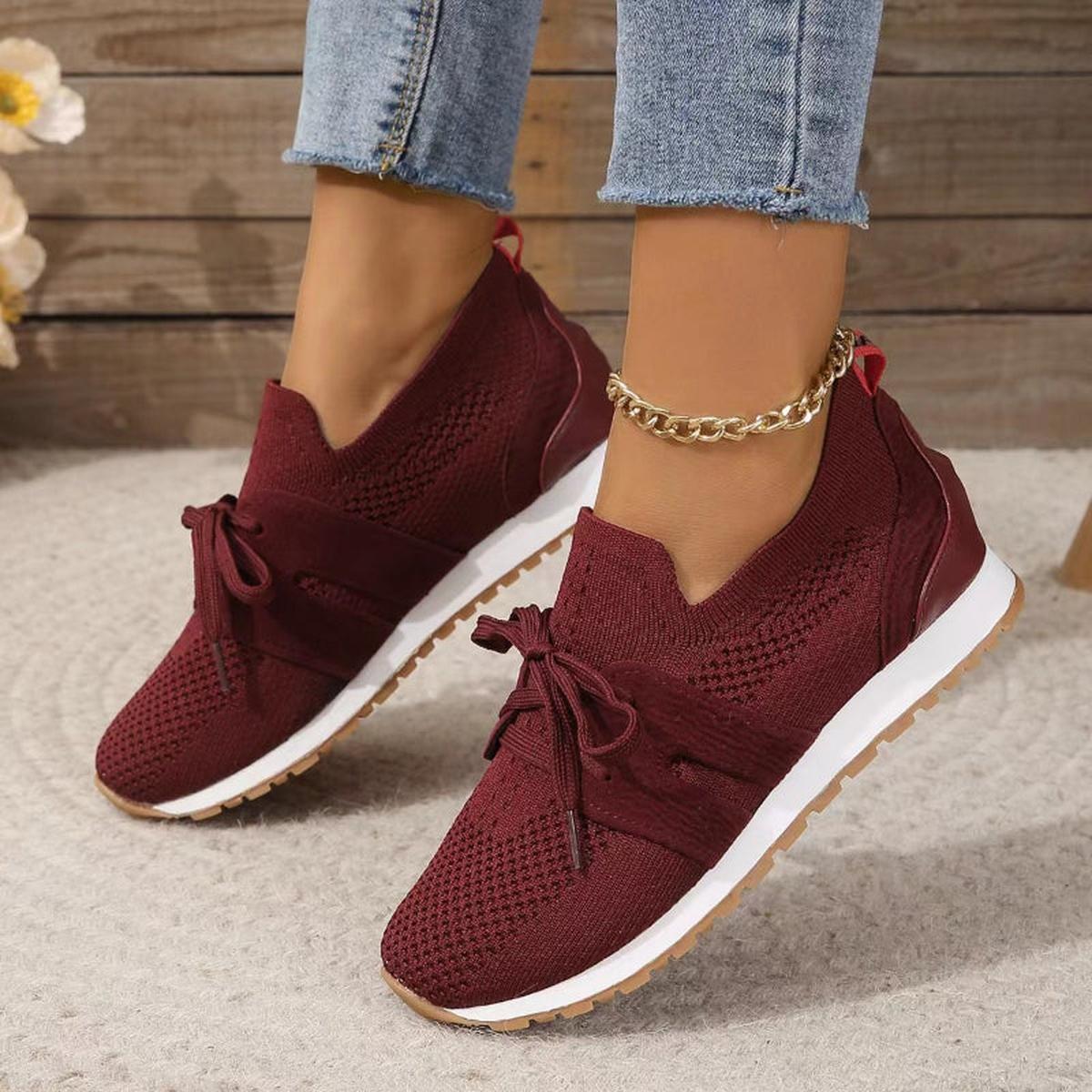 Jana | Damen Atmungsaktive Slip-On Schnürsneaker