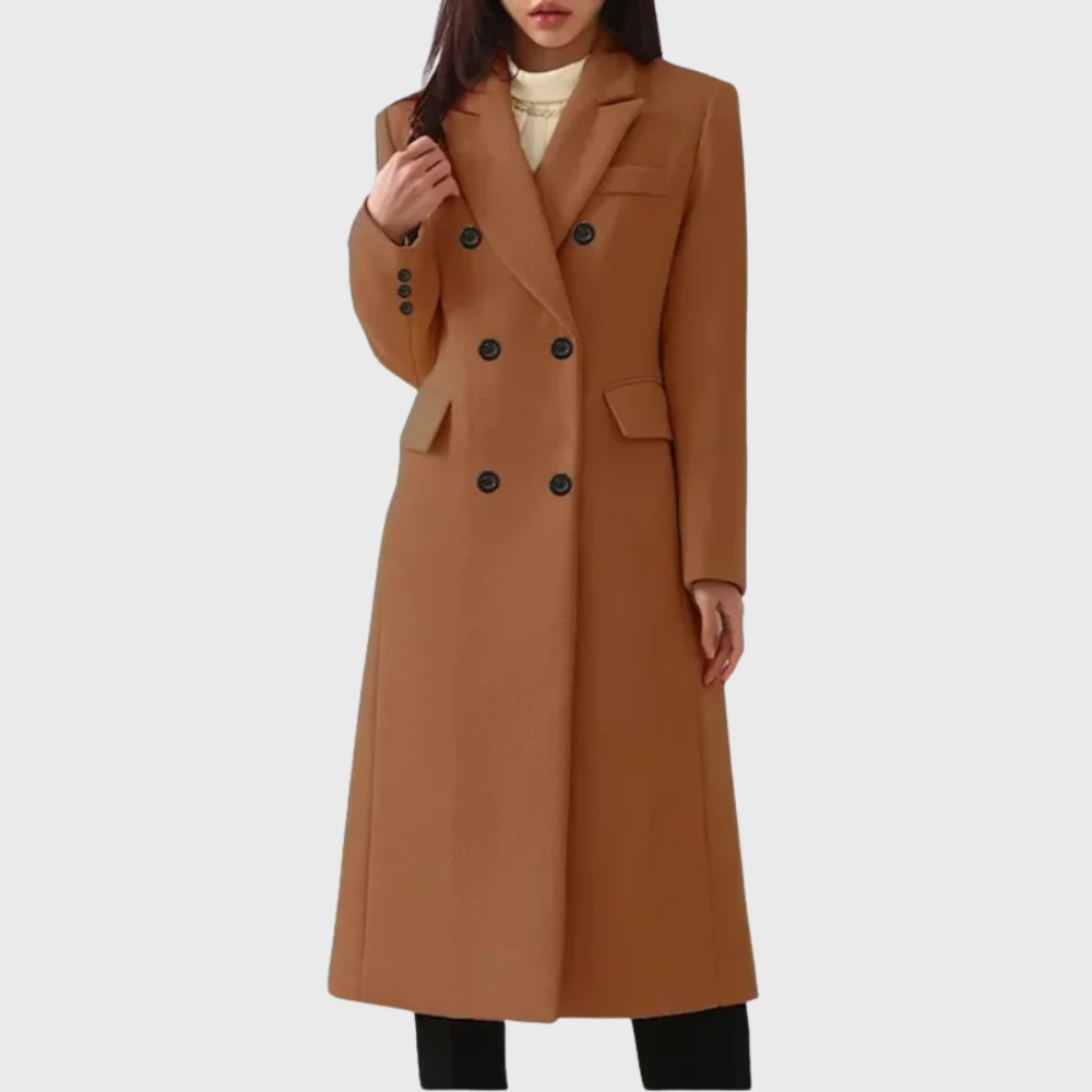 Sarah | Damen Klassischer Wollmantel