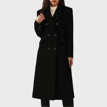 Sarah | Damen Klassischer Wollmantel