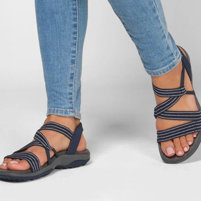 Doris | Damen Frühlings Riemchen Outdoor Komfort-Sandalen
