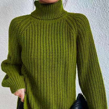 Nicole | Damen Herbst Rollkragenpullover aus Rippstrick