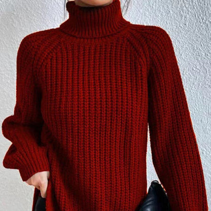 Nicole | Damen Herbst Rollkragenpullover aus Rippstrick