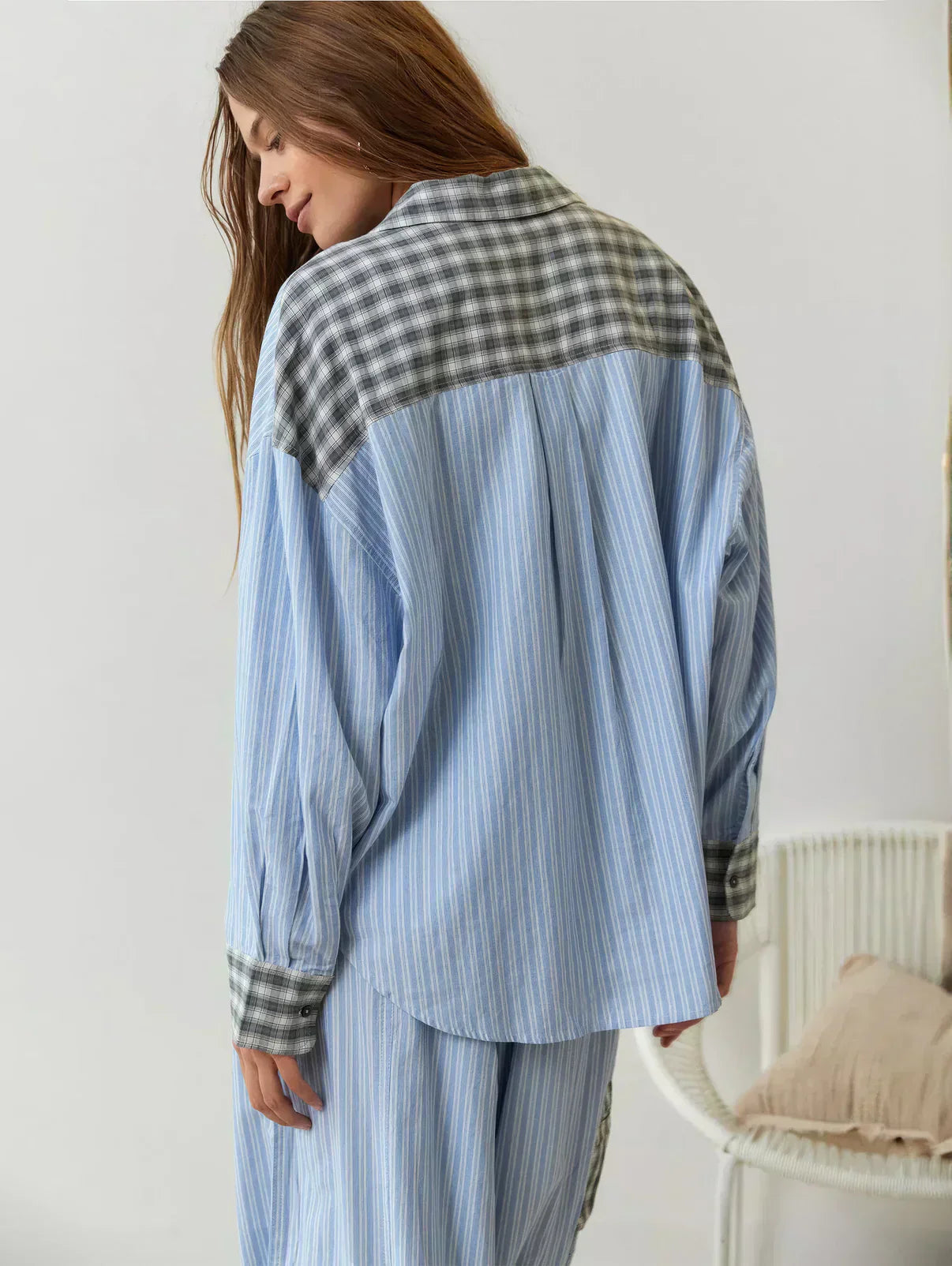 Maria | Damen Kariertes Zweiteiliges Set für den Frühling