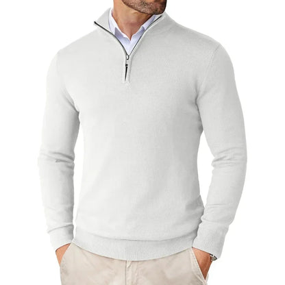 Viktor | Herren Modern Fit Pullover mit Viertel-Reißverschluss