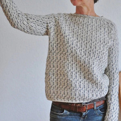 Lilian | Damen Lässiger Weicher Strickpullover mit Muster