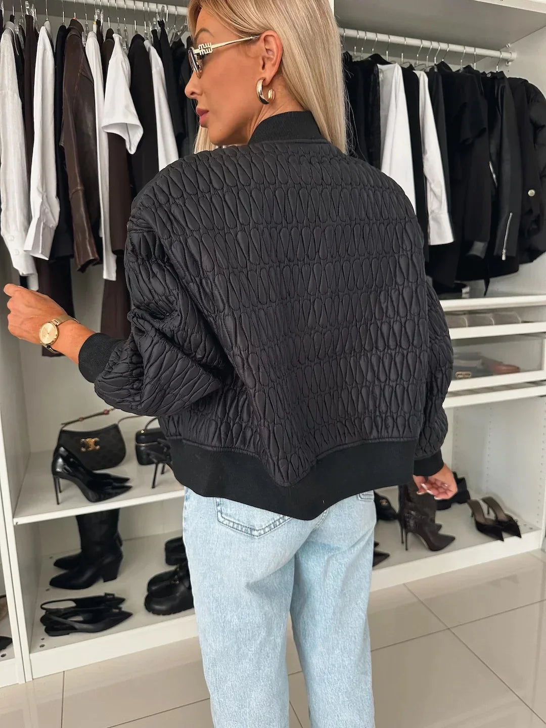 Jana | Damen Freizeitkurzjacke mit gesteppter Vorderseite