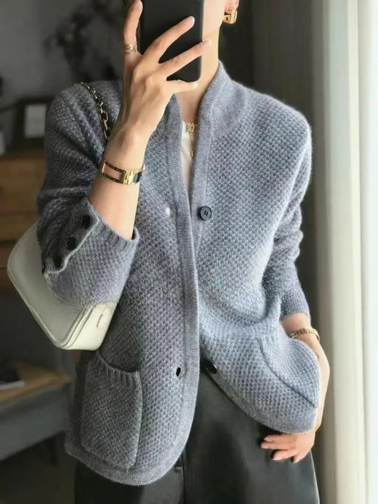 Kerstin | Damen Herbst Cardigan mit Knopfleiste