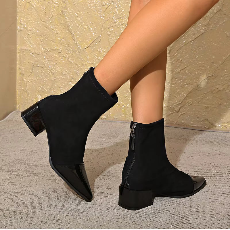 Magdalena | Damen Herbst Stiefeletten mit Blockabsatz