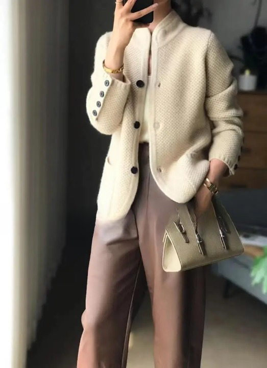 Kerstin | Damen Herbst Cardigan mit Knopfleiste