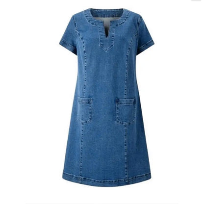 Katharina | Damen Lässiges Sommerkleid mit Taschen