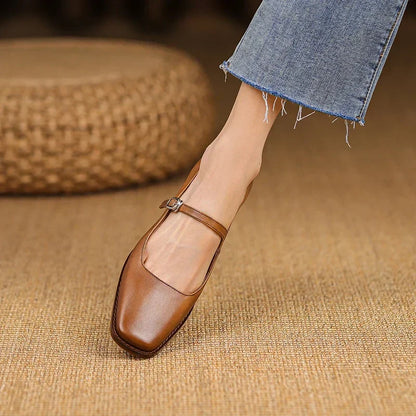 Maria | Damen Frühlings-Sandalen mit Riemen und Blockabsatz