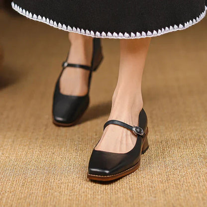 Maria | Damen Frühlings-Sandalen mit Riemen und Blockabsatz