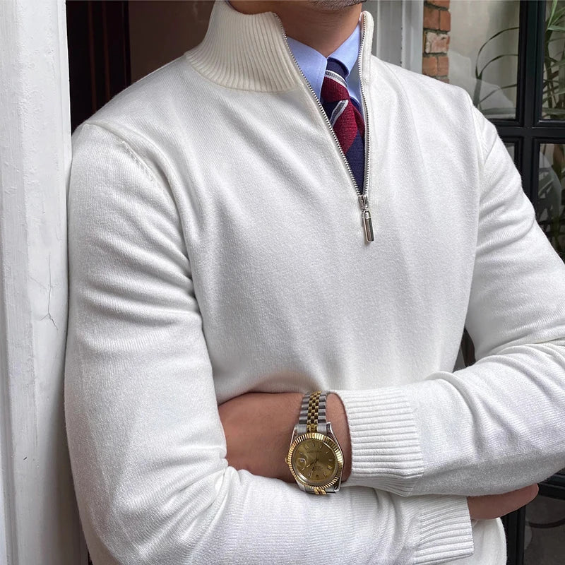 Daniel | Herren Frühlings Half-Zip Langarm Pullover