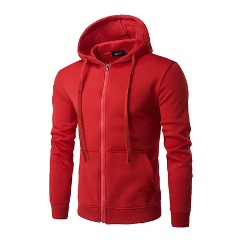 Georg | Herren Freizeit-Hoodiejacke mit Reißverschluss vorne