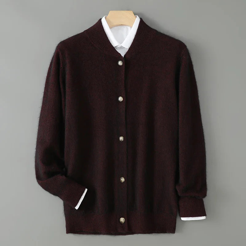 Johanna | Damen Gemütlicher Langarm-Cardigan mit Knöpfen