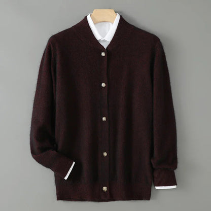 Johanna | Damen Gemütlicher Langarm-Cardigan mit Knöpfen