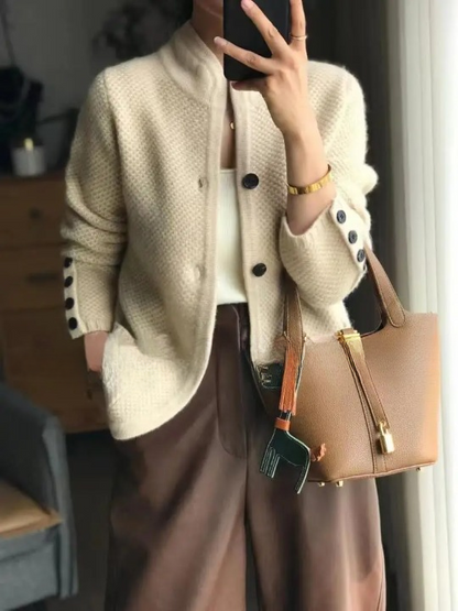 Kerstin | Damen Herbst Cardigan mit Knopfleiste